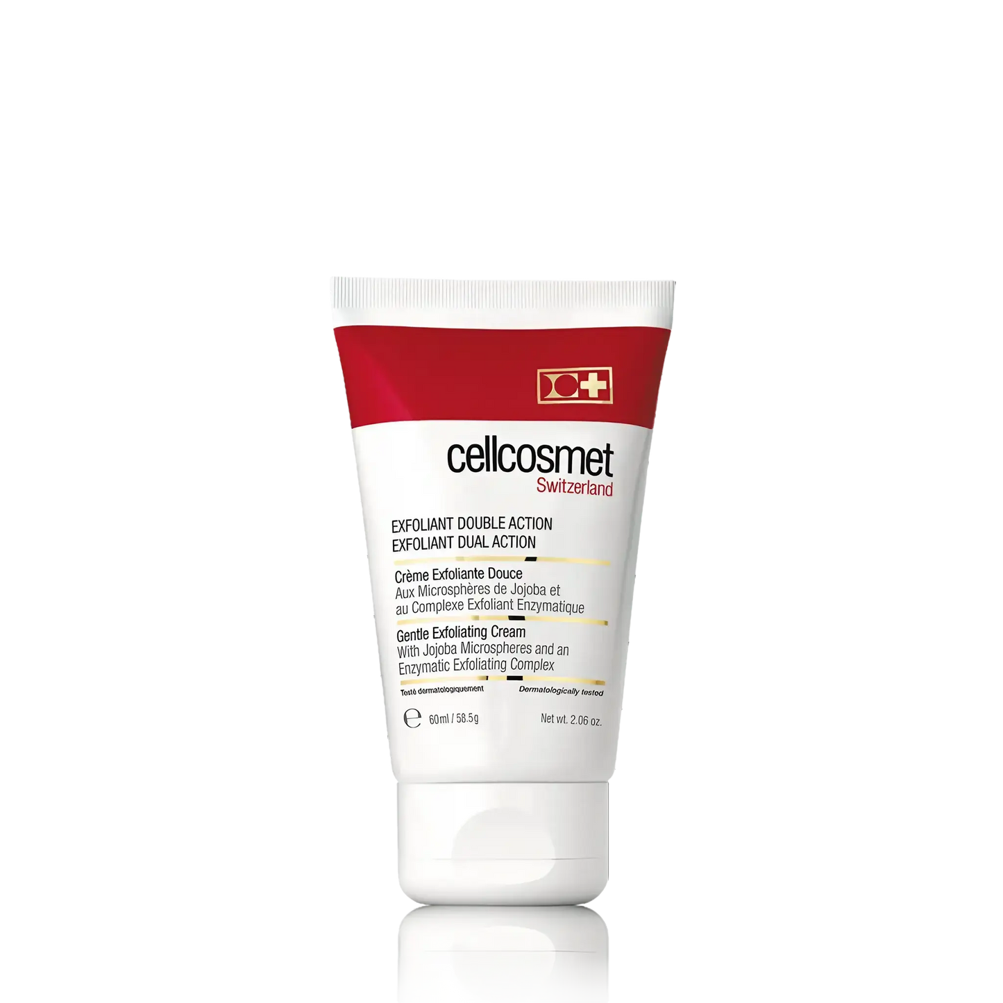 Image qui affiche Crème exfoliant Exfoliant Double Action d'une contenance de 60ml Neuf. Une création par la Marque Cellcosmet et vendu par Ambre&Musc Parfumerie de Niche et Institut de Beauté.