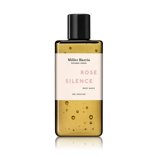 Image qui affiche Gel douche Gel Douche Rose Silence d'une contenance de 300ml Neuf. Une création par la Marque Miller Harris et vendu par Ambre&Musc Parfumerie de Niche et Institut de Beauté.