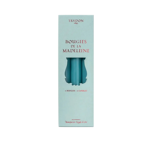 Image qui affiche Chandelles Madeleine Aqua d'une contenance de 6 bougies Neuf. Une création par la Marque Trudon et vendu par Ambre&Musc Parfumerie de Niche et Institut de Beauté.