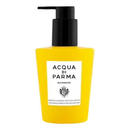 Image qui affiche Shampoing Shampoing Éclaircissant pour les Cheveux Blancs et Gris d'une contenance de 200ml Neuf. Une création par la Marque Acqua Di Parma et vendu par Ambre&Musc Parfumerie de Niche et Institut de Beauté.