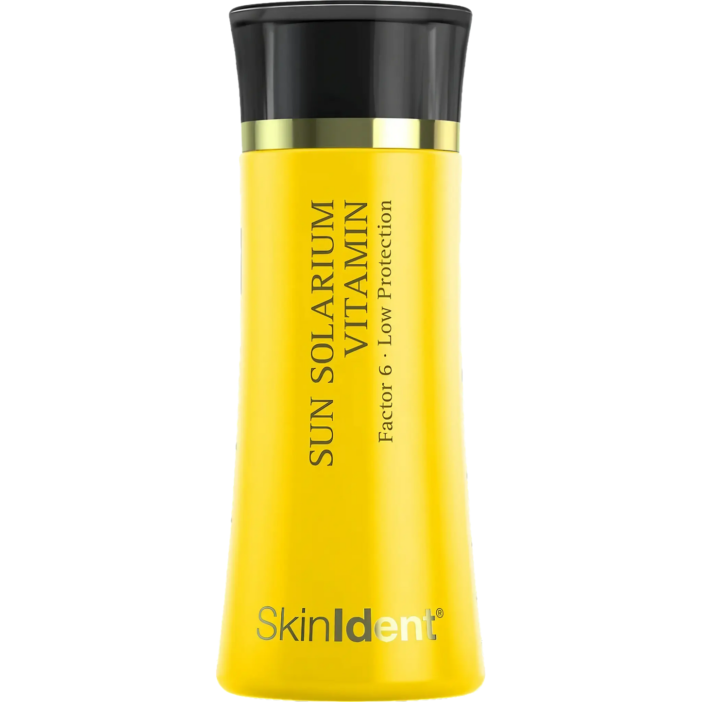 Image qui affiche Protection UV Sun Solarium Vitamin Factor 6 Low Protection d'une contenance de 75ml Neuf. Une création par la Marque SkinIdent et vendu par Ambre&Musc Parfumerie de Niche et Institut de Beauté.